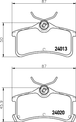 NF PARTS Комплект тормозных колодок, дисковый тормоз NF0011511